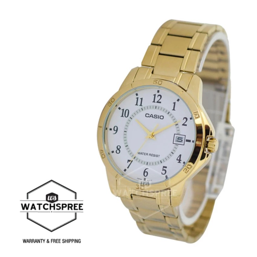 Đồng hồ nam dây kim loại Casio chính hãng Anh Khuê MTP-V004G-7BUDF