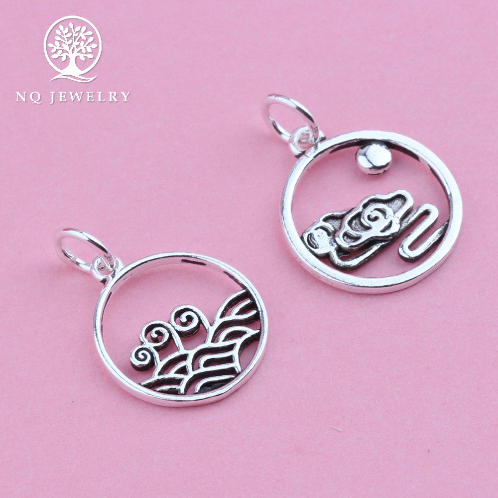 Charm bạc phụ kiện treo hình đám mây, sóng biển - NQ Jewelry