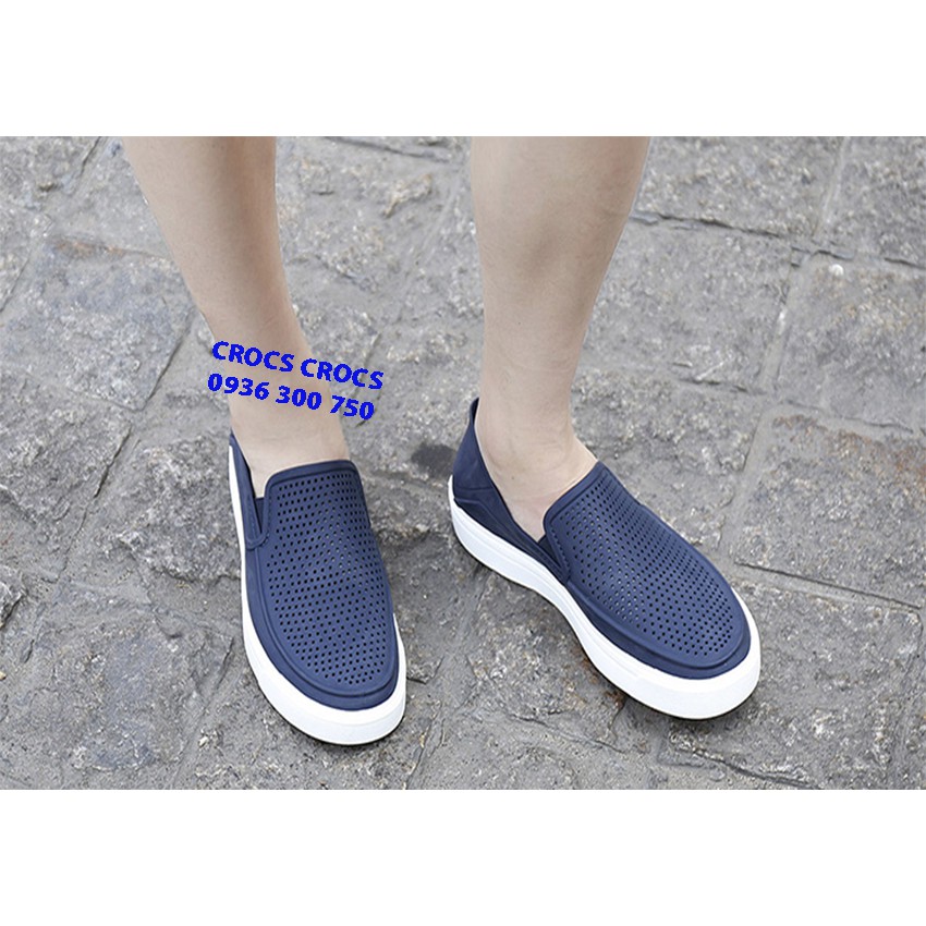 GIÀY NHỰA C.ROC.S CITILANE ROKA SLIP ON CHO NAM MÀU XANH NAVY | BigBuy360 - bigbuy360.vn