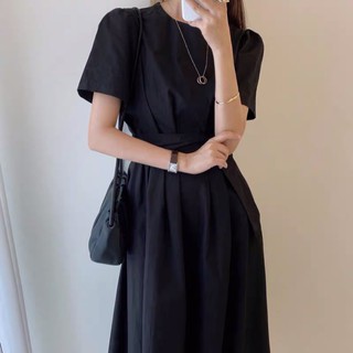 Đầm/Váy thiết kế xếp li thắt đai eo [Kèm ảnh thật]