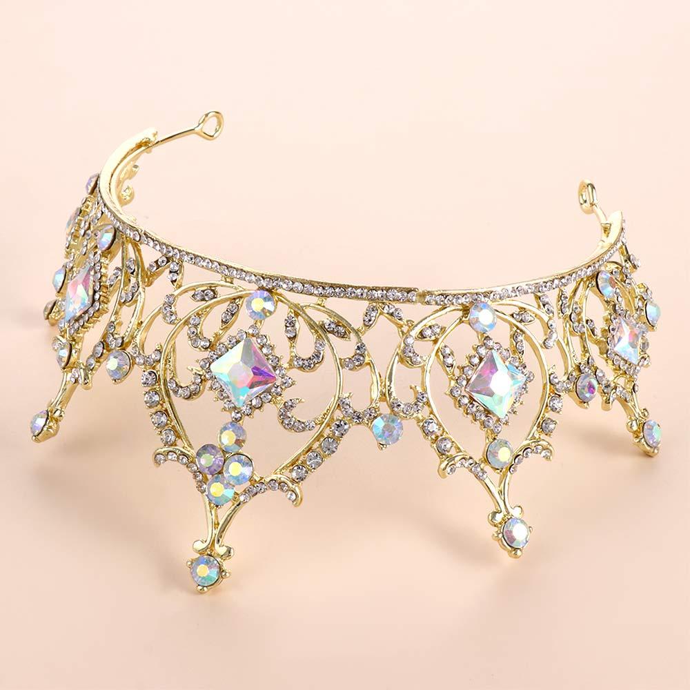 Vương Miện Công Chúa Nhiều Màu Sắc Phong Cách Vintage|Vương Miện Đội Đầu Kiểu Dáng Dễ Thương Xinh Xắn