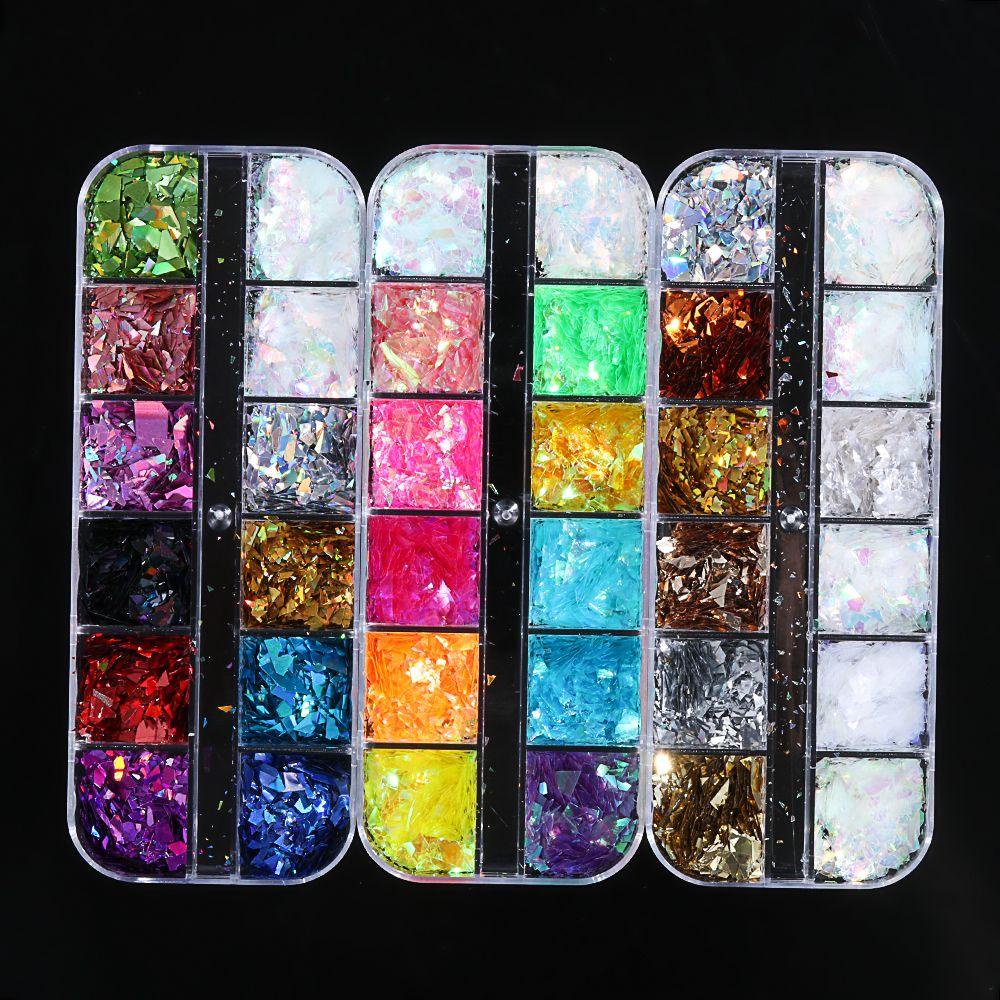 BORAG Lát Lát Kim Tuyến Retro Hỗn Hợp Màu Holographic Vàng Bạc