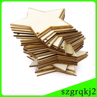 [Szgrqkj] Mới Nhất 25 Ngôi Sao Gỗ Chưa Hoàn Thành Cắt Lát Thủ Công Thêu Sò DIY Tôn Trang