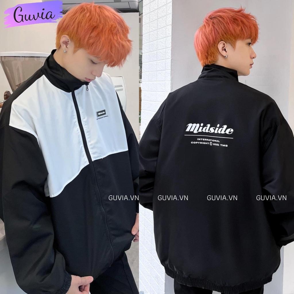 Áo Khoác Bomber Dù MIDSIDE 2022 Nam Nữ Ulzzang Unisex Kiểu Form Rộng 2 Lớp Jacket GUVIA