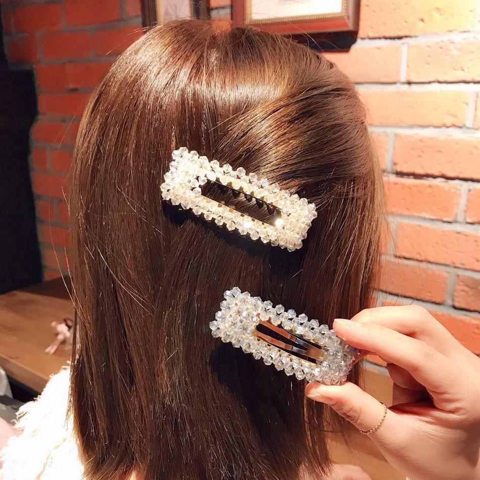 Kẹp tóc đính đá phong cách retro