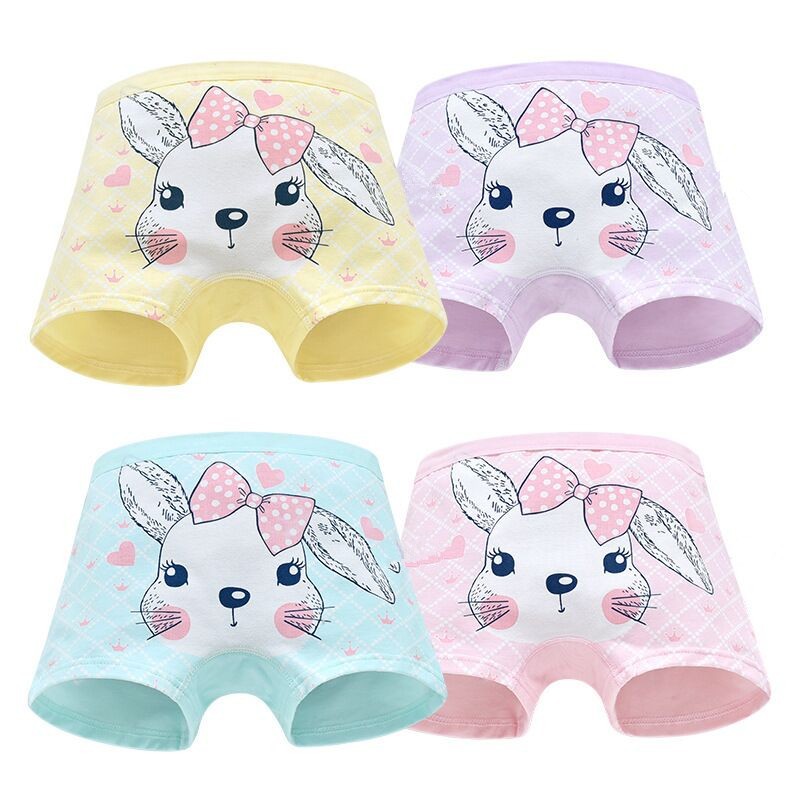 Quần Lót Cotton Họa Tiết Hoạt Hình Xinh Xắn Cho Bé Gái