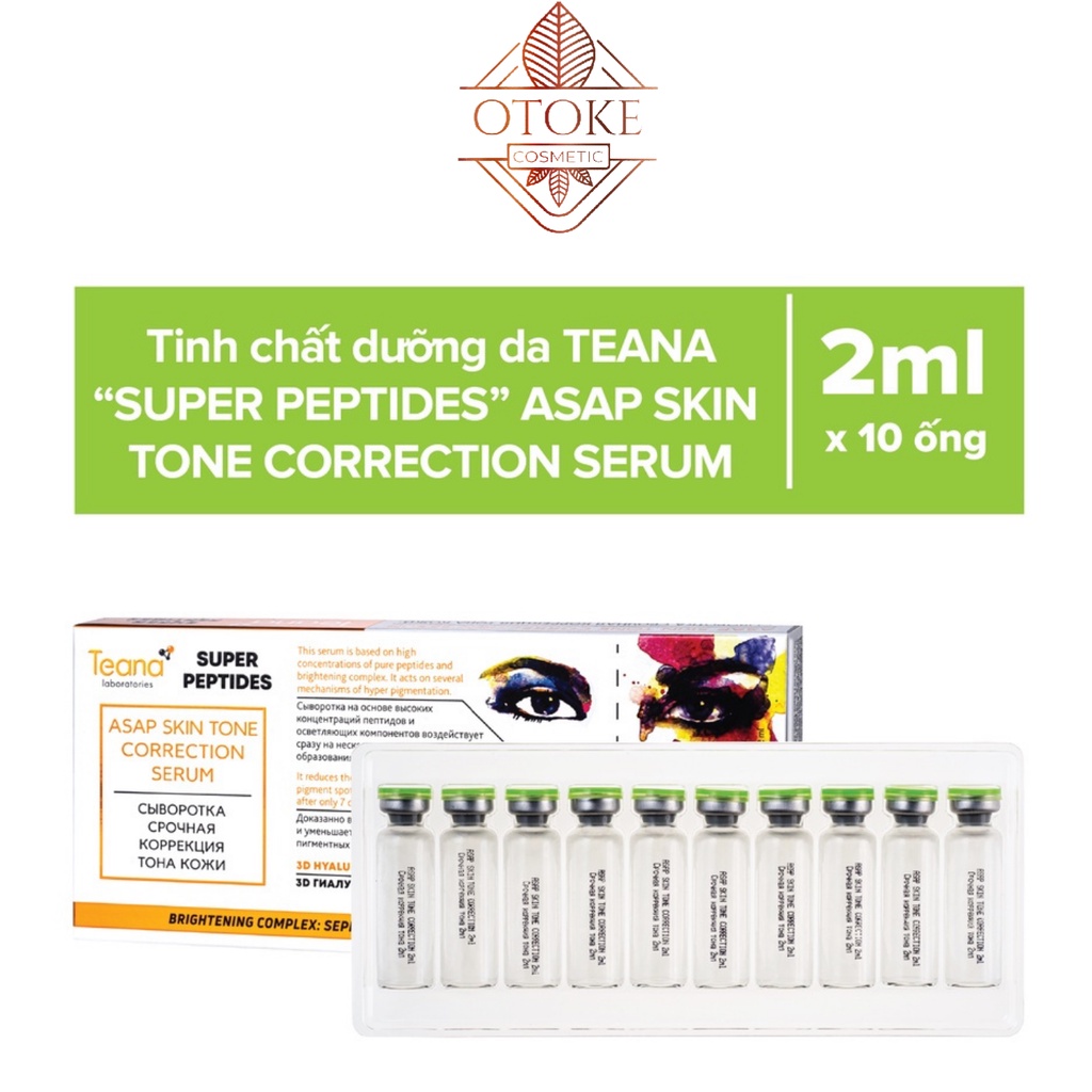 Serum Teana Super Peptides ASAP dưỡng trắng, mờ thâm, cải thiện kết cấu da