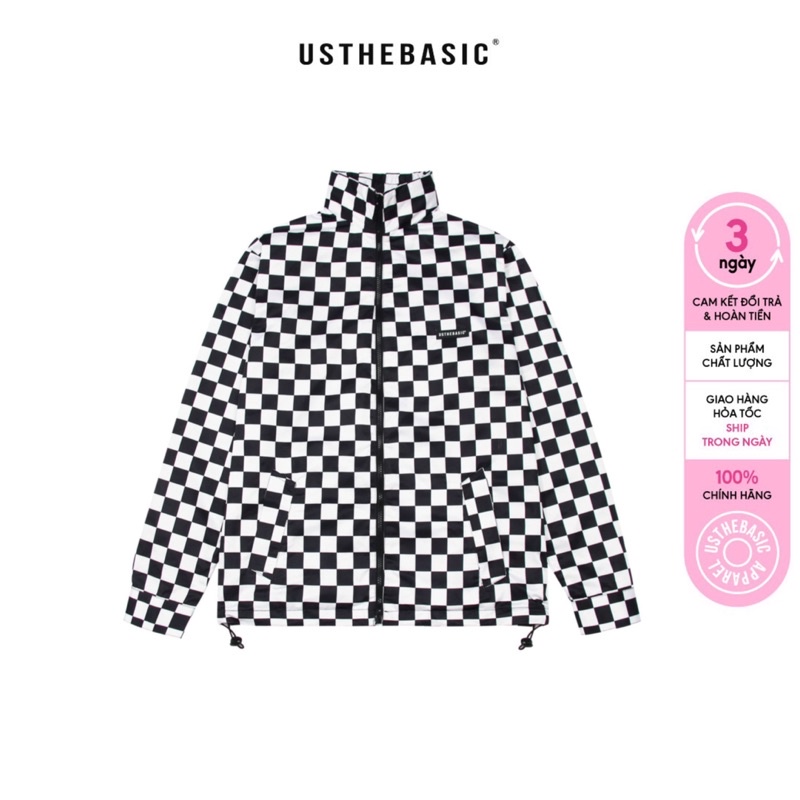 Usthebasic - Áo khoác Check Off Zip Nylon Jacket