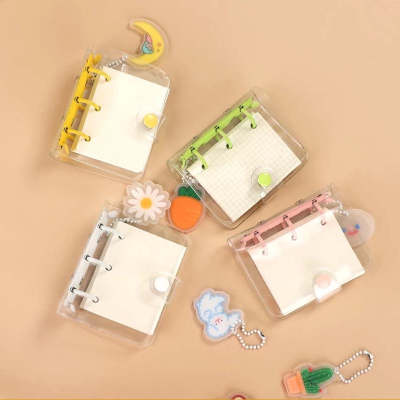Sổ Tay 3 Lỗ Mini Trong Suốt Chống Thấm Nước Tiện Dụng