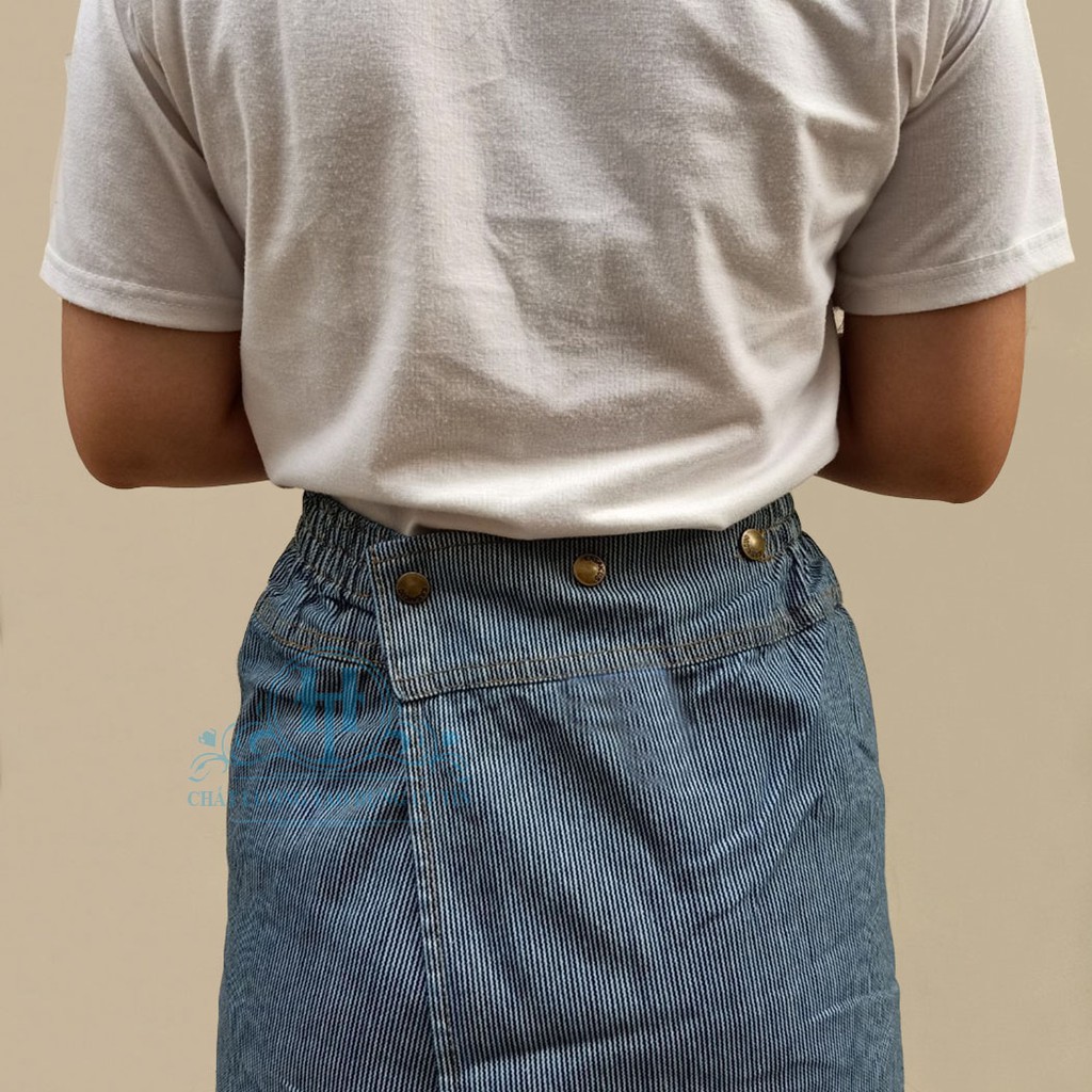 Váy Chống Nắng Xẻ Tà Kaki GIÁ TẬN XƯỞNG Chất Liệu Dày Dặn Và Mềm Mịn Họa Tiết Sọc Đen Trắng Có Nút Bấm H&T Fashion | BigBuy360 - bigbuy360.vn