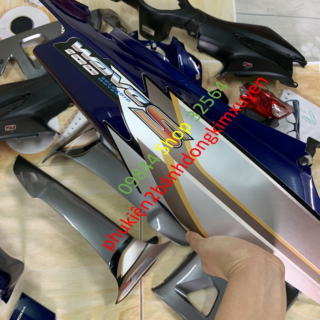 Dàn áo xe Wave RS , Wave A  Màu Xanh Tím - wave 50cc và wave alpha 100 , Wave S100 -Fulll nhựa ABS nguyên sinh cao cấp