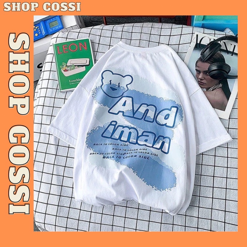 Áo thun tay lỡ nam nữ, áo phông unisex form rộng chất cotton mát mịn thấm hút mồ hôi in hình AND