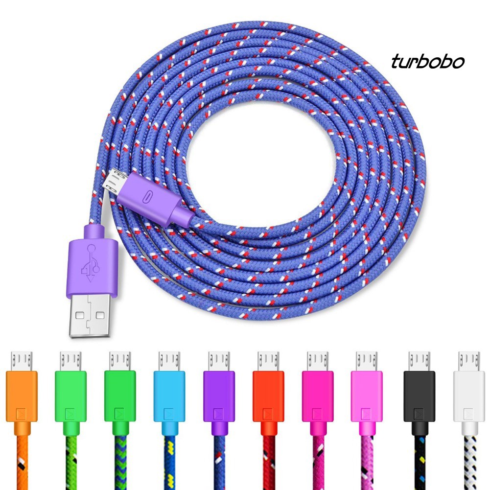 Dây Cáp Sạc Kiểu Bện Dây Đầu Micro Usb Dài 1m