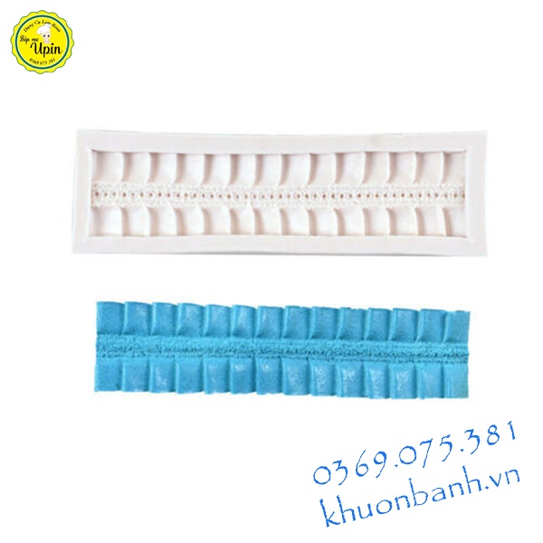 Khuôn silicon ốp viền miệng hũ vàng / ốp viền xếp li