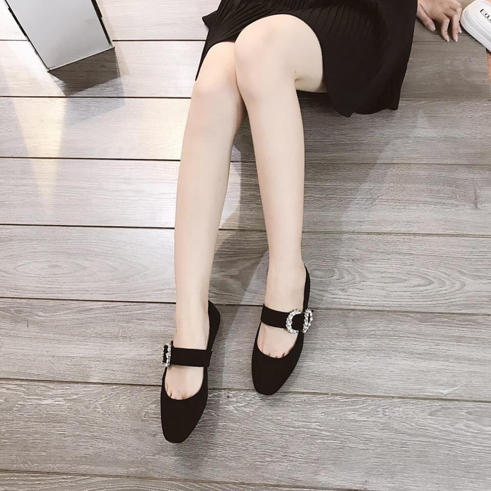 Giày búp bê bệt Jimmy Choo quai đá