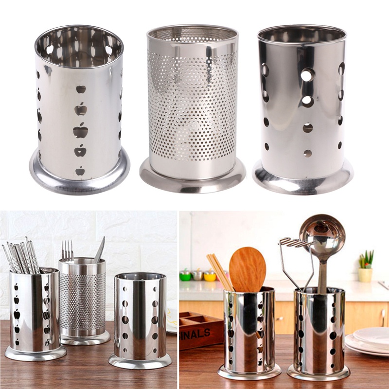 Ống Đựng Muỗng Đũa Bằng Thép Không Gỉ Giá Đỡ
