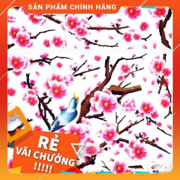 Decal đào mai 3D dán tường,dán kính khổ lớn