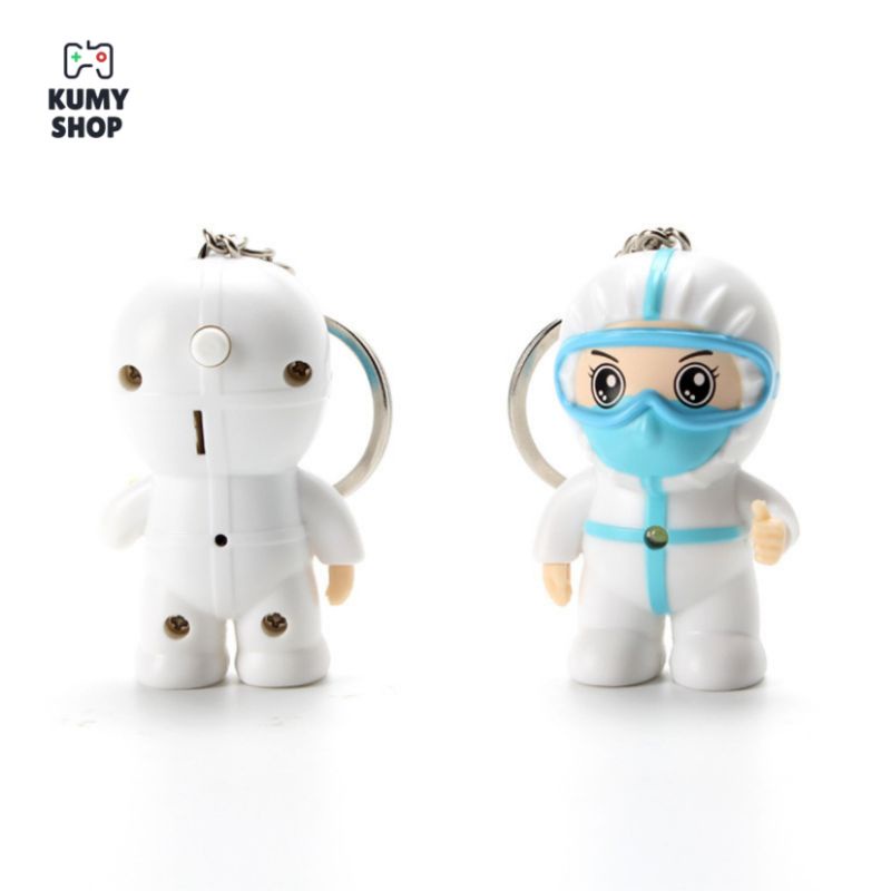 Móc khoá nhân viên y tế - bác sĩ, điều dưỡng viên - thiên thần áo trắng chiến thắng đại dịch