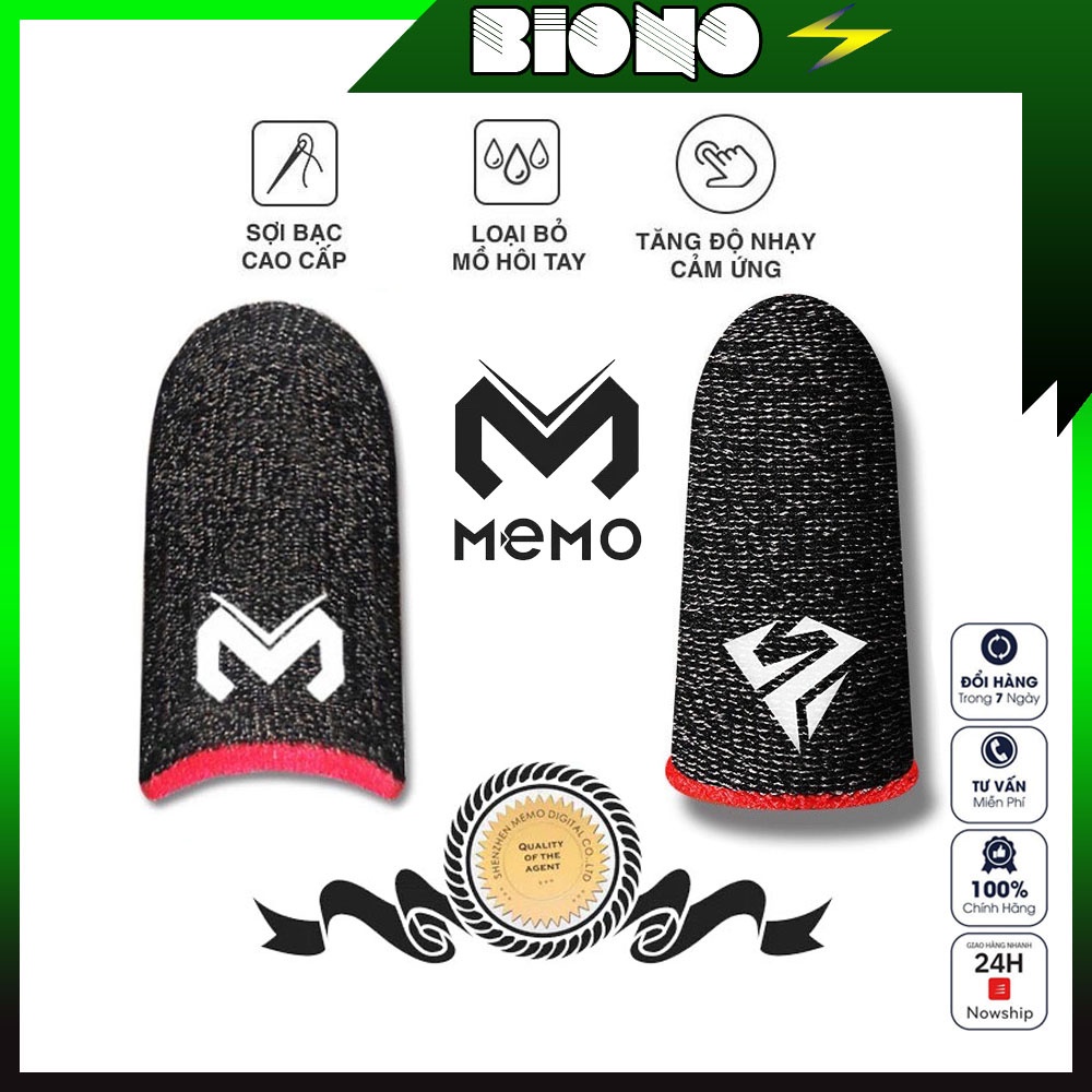 Găng tay chơi game ff MEMO SHEZI cao cấp siêu nhạy 2 ngón giá rẻ