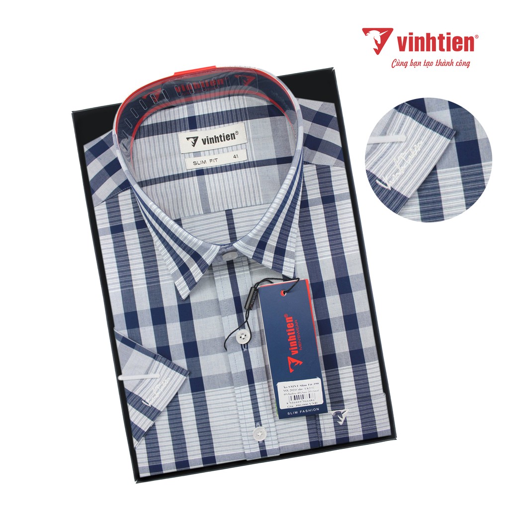Áo Sơ Mi Ngắn Tay Bamboo SlimFit Vĩnh Tiến G200