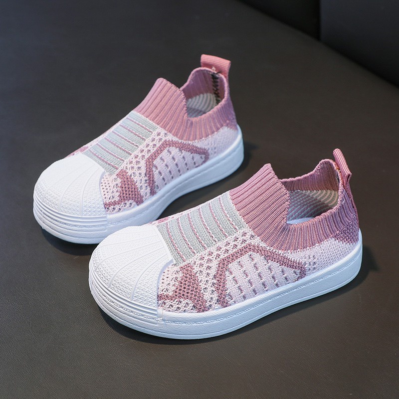 Giày Lười Cho Bé Trai Bé Gái - Giày Bún Cổ Chun Vải CanVas Thoáng Khí Size 21-32 M052