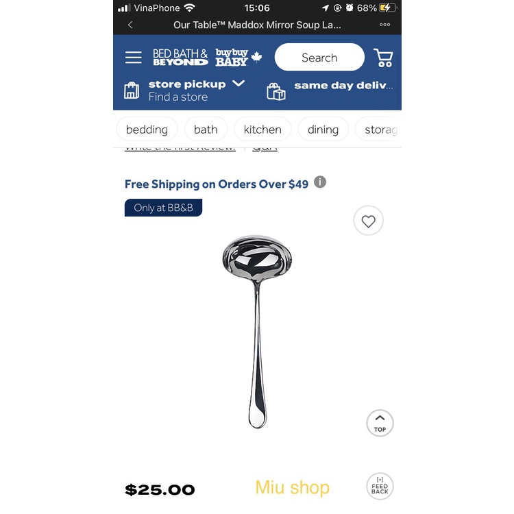 canh INOX cao cấp 304 - loại múc nồi 24cm - chuyên dùng cho nhà hàng, vá lẩu INOX, vá múc canh cán inox