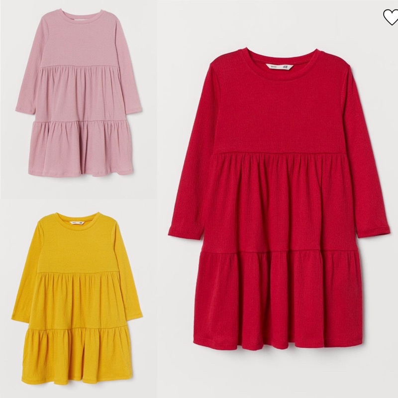 Váy hm dài tay babydoll cho bé gái xuất dư xịn