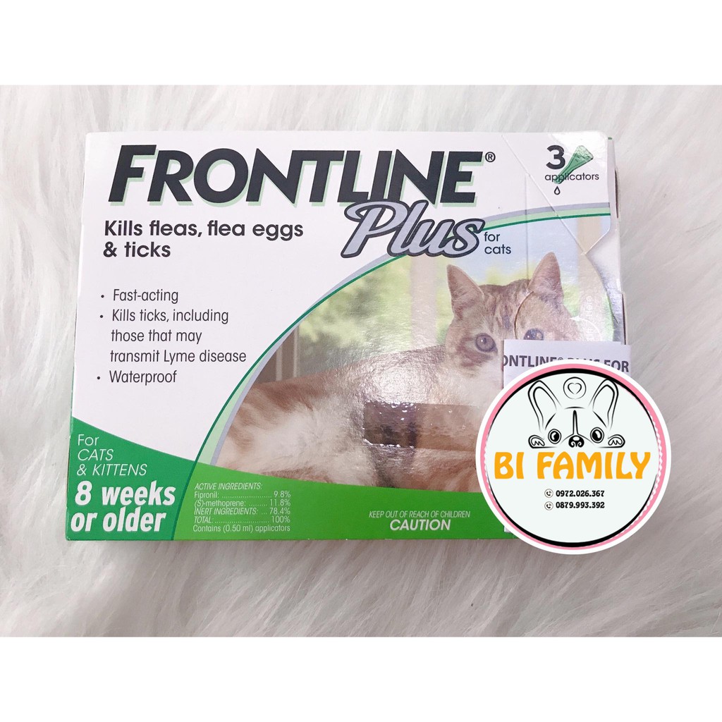 1 Tuyp Frontline Plus ve chó, chấy rận Frontline Plus, thuốc nhỏ gáy frontline cho mèo, thuốc nhỏ gáy frontline cho c