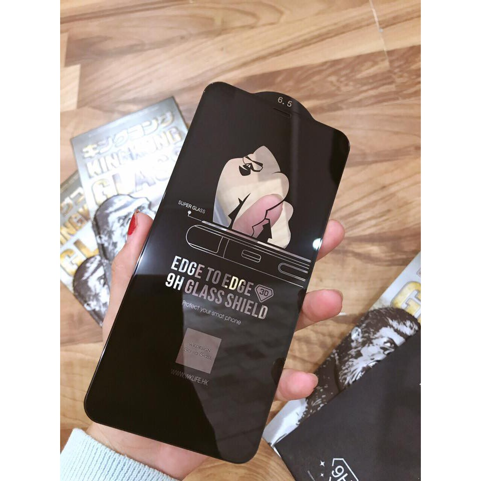 Cường lực kingkong iphone 14 pro max 13 pro max 12 pro max 11 pro max xs max 7 Plus 8 Plus x xr 15 Full Màn WK 3D BÓNG