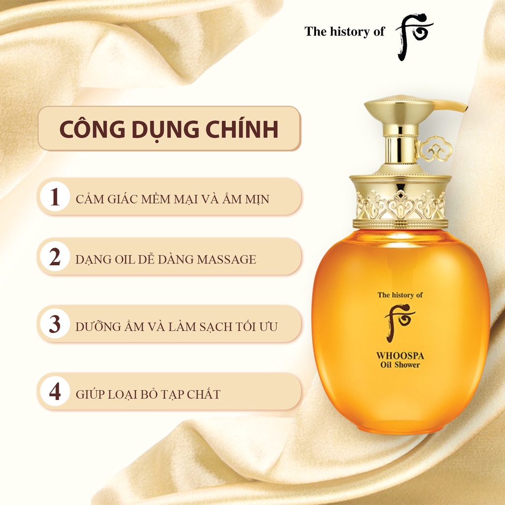 Sữa Tắm Dưỡng Ẩm Spa Whoo Whoo Spa Oil Shower Làm Sạch Và Hương Thơm Thư Thái 220ml