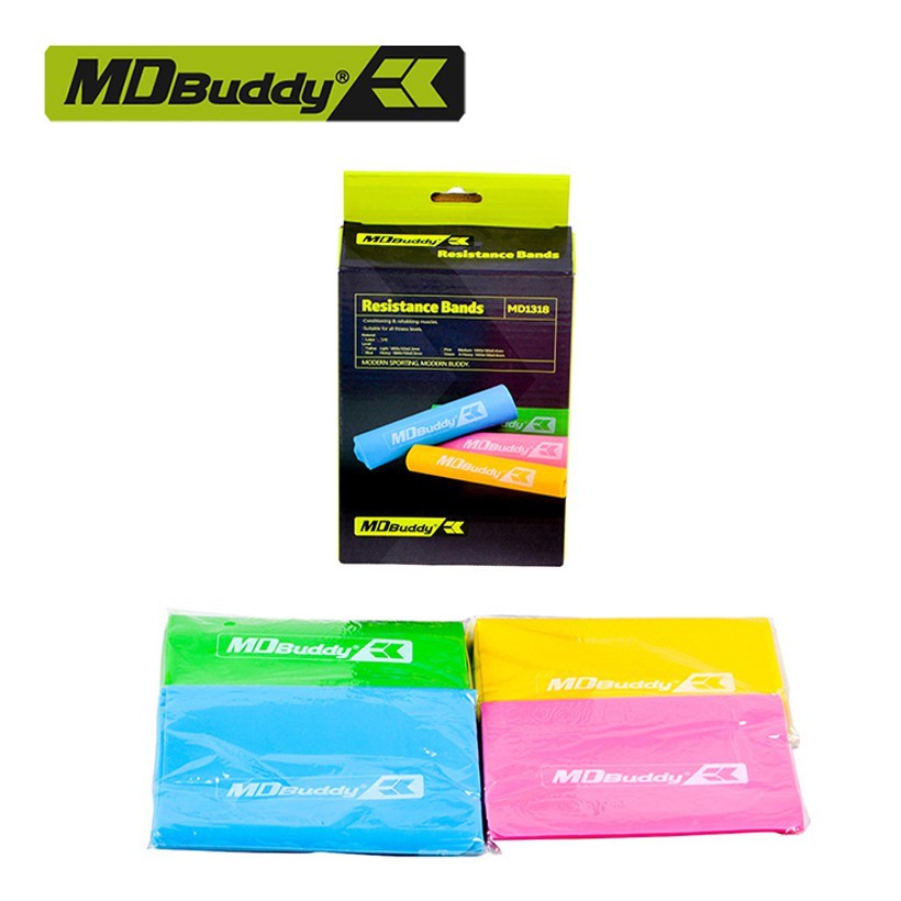 [Mã MABRHV155 giảm 15% đơn 250K] Bộ 4 dây đàn hồi tập thể dục MDBuddy MD1318