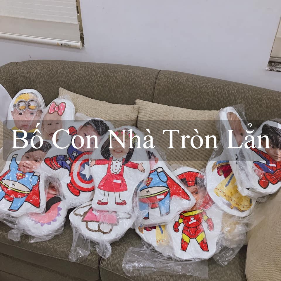 In gối theo yêu cầu - GỐI CHIBI GHÉP MẶT VUI NHỘN , NGỘ NGHĨNH cho các bé - Gối bông ghép hình theo yêu cầu - GỐI ÔM