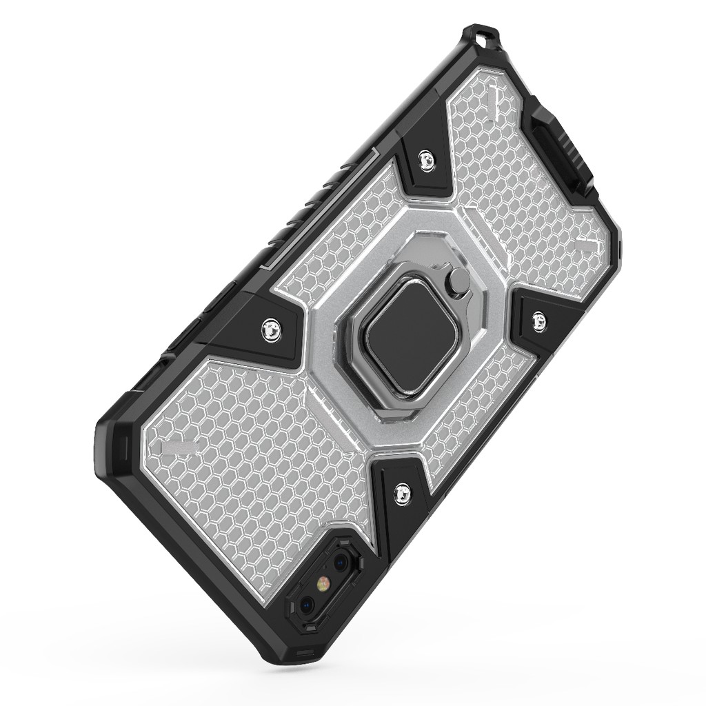 ỐP IPHONE XS MAX TỔ ONG NHẪN IRING KIỂU DÁNG UAG CHỐNG SỐC