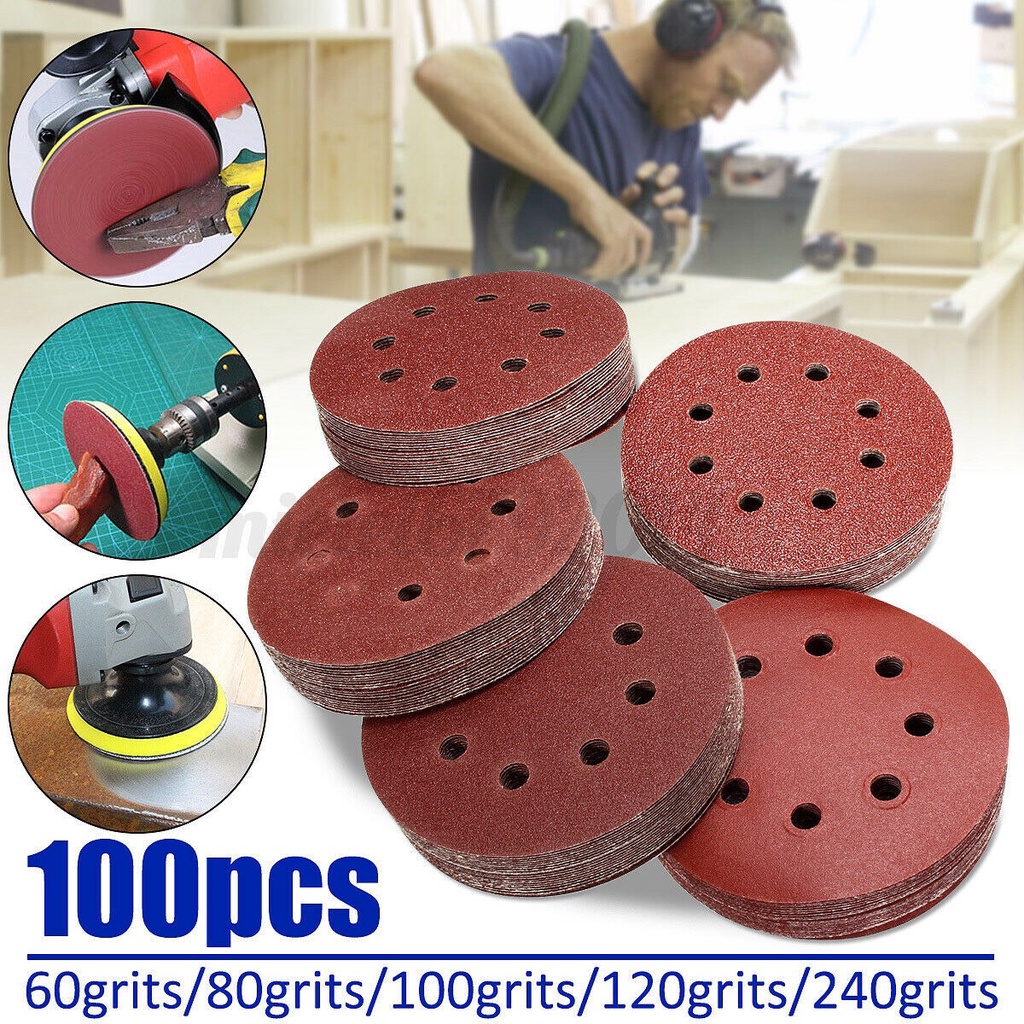 GIẤY CHÀ NHÁM TRÒN HỘP 100 TỜ  CAO CẤP ĐƯỜNG KÍNH 125MM - 180MM - 230MM