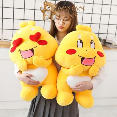 Gấu Bông Ong Vàng Qoobee - Gối Ôm Hình Thú Khủng Long Ong Vàng Mềm Mịn Siêu Đáng Yêu Nhiều Size 30cm - 50cm