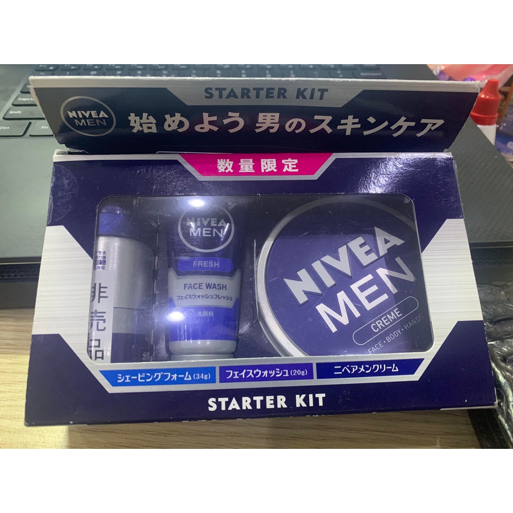 Bộ Nivea Men Kem Cạo Râu - Sữa Rửa Mặt - Dưỡng Da
