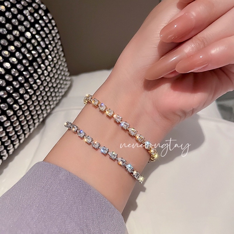 Lắc Tay Nữ, Vòng Tay Nữ Dây Rút Đính Đá phong cách vintage
