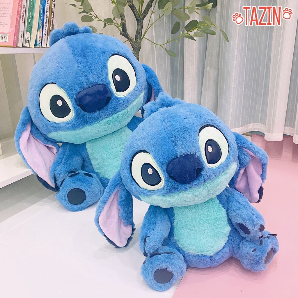 Gấu Bông Stitch Lông Mềm Màu Xanh Nhiều Size Dễ Thương, Gấu Bông Tazin Cao Cấp