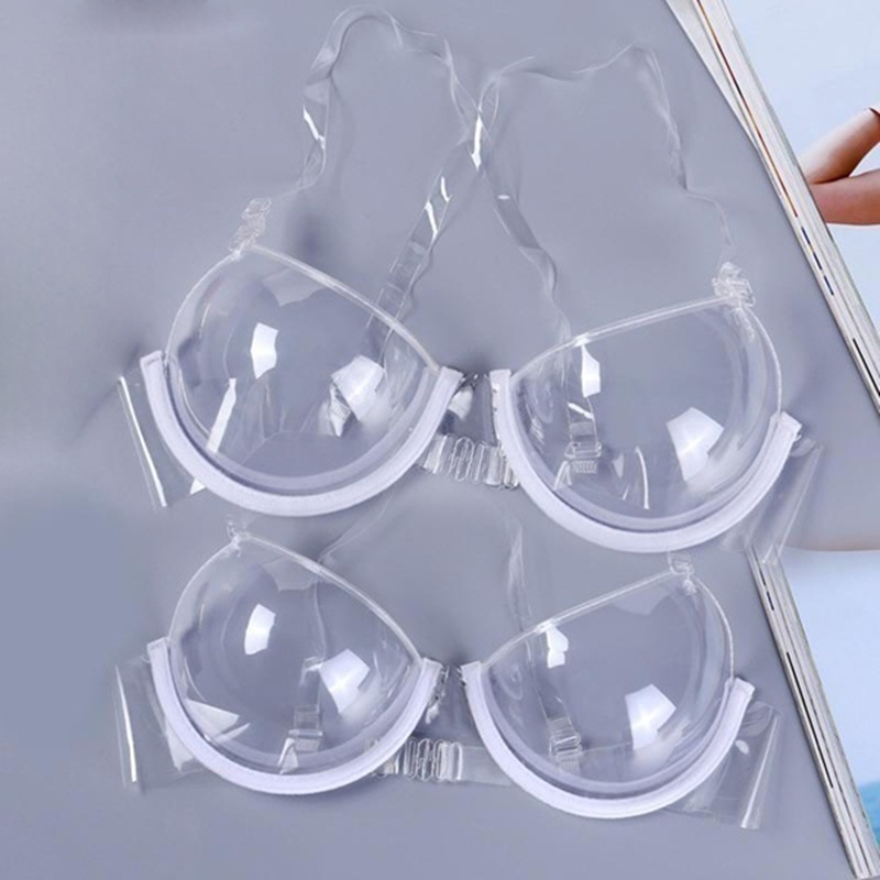 Áo Lót 3/4 Cup Siêu Mỏng Nâng Ngực Không Gọng Chất Liệu TPU Mềm Mại Màu Trong Suốt Thời Trang Quyến Rũ Cho Nữ