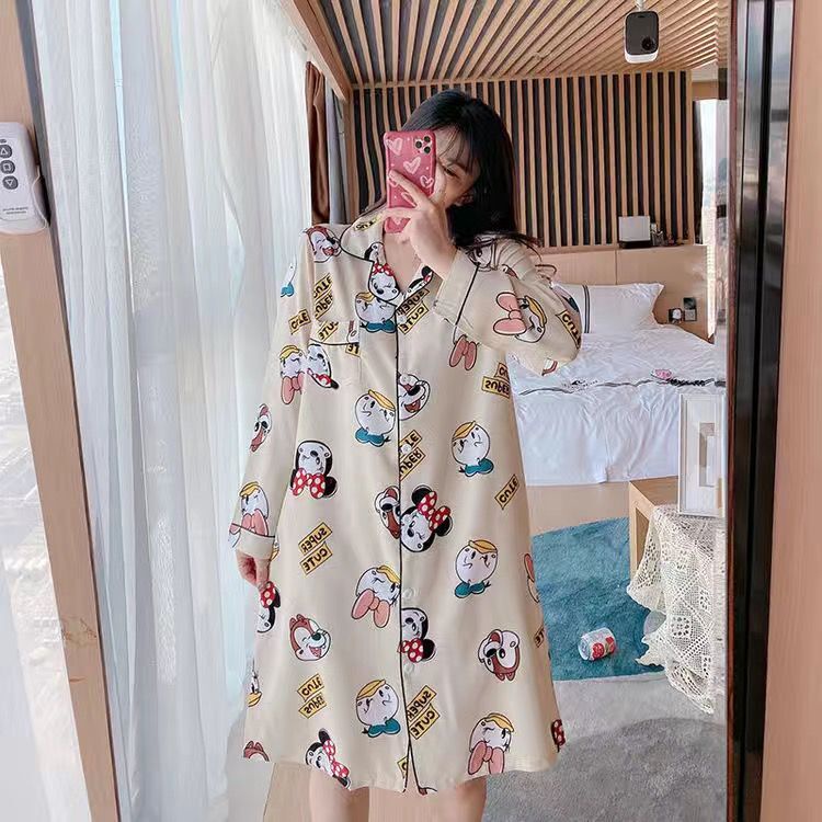 đồ ngủ Tay Ngắn Dáng Rộng Vải Lụa Lạnh Thời Trang Mùa Hè Cho Nữ (5Month25Day) | BigBuy360 - bigbuy360.vn