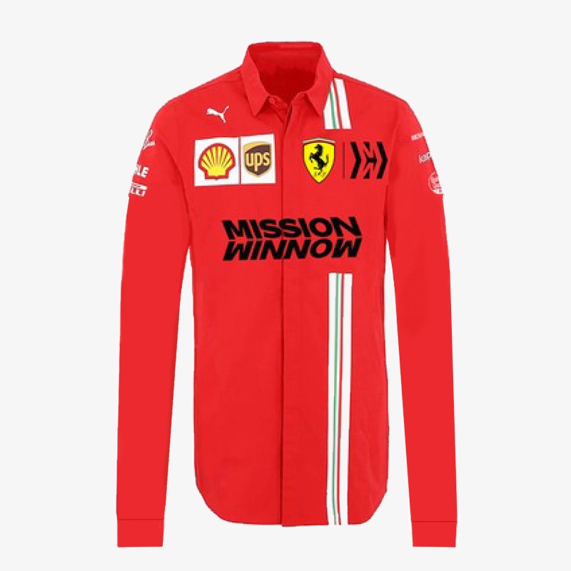 Áo Thun POLO Đồng Phục Đua Xe F1 Scuderia Ferrari Tùy Chỉnh Sainz Charles Leclerc Tay Dài