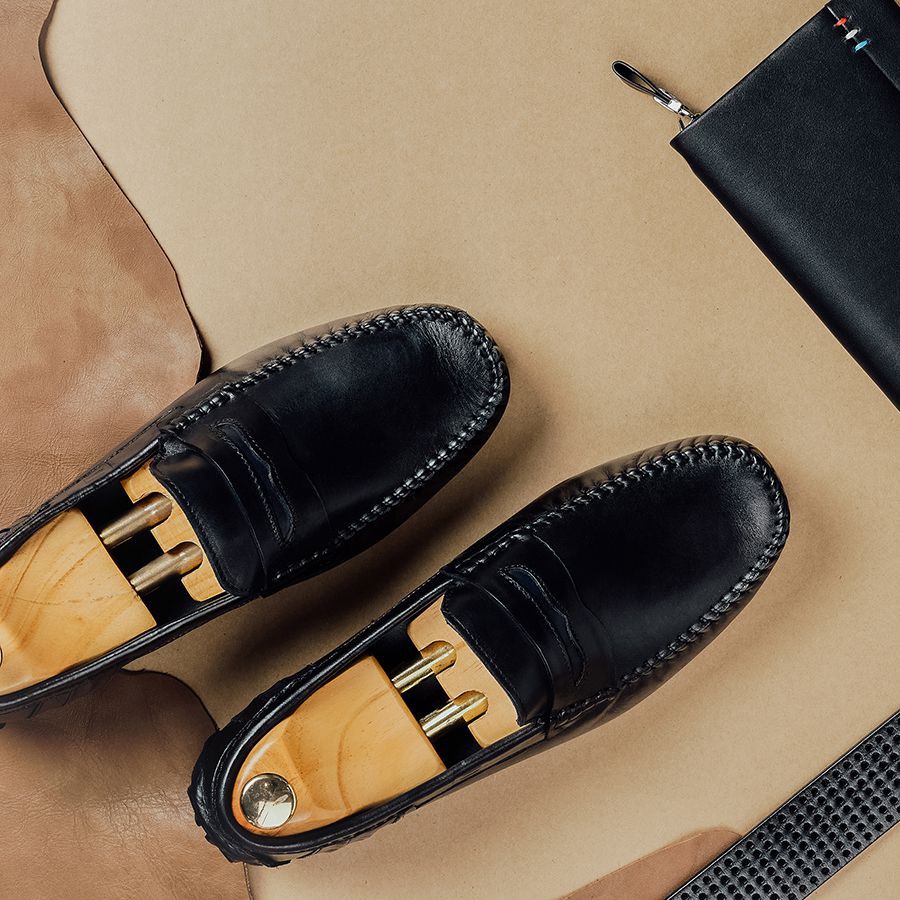 Giày Lười Nam LAFORCE Đế Xẻ Rãnh Chống Trơn GNLA268-BL1-D Tặng Tất Nam Cao Cấp