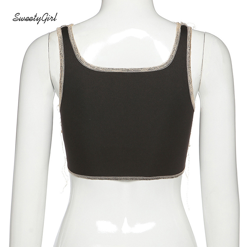 Áo không tay cổ chữ U thời trang gợi cảm dành cho nữ