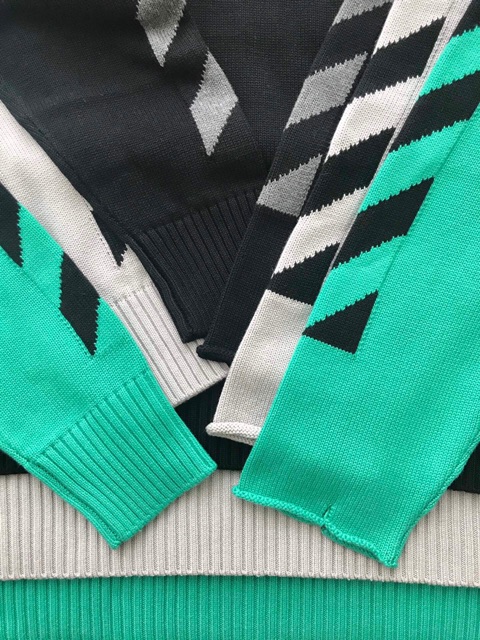 Áo len Off White diag knitted jumper fw20