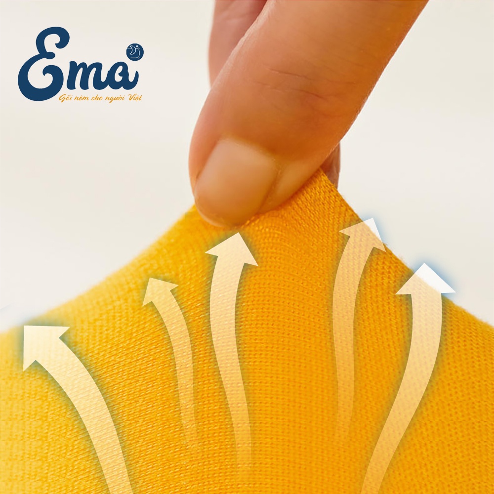Gối đầu cao su non cho người lớn EMA - Kích thước 50x30x9cm - Êm ái - Thoải mái - Phong cách trẻ trung