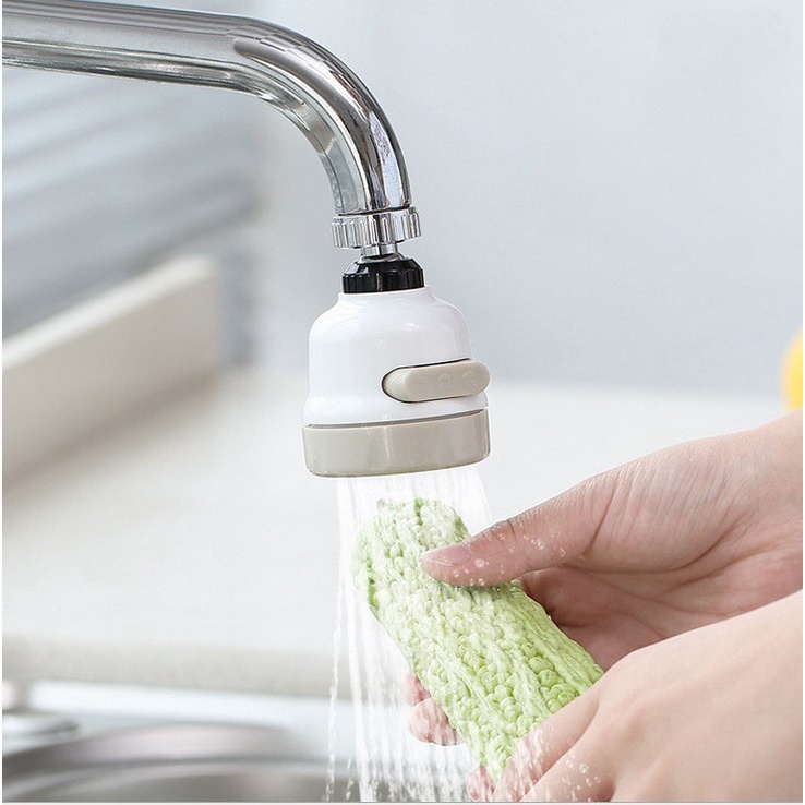 Đầu nối vòi rửa bát tăng áp 3 chế độ, xoay 360 độ Pimisi cho vòi nước lavabo rửa mặt - chậu rửa chén bát | chính hãng