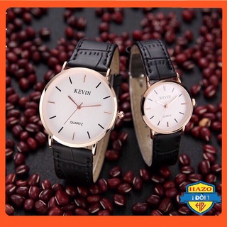 Đồng Hồ Cặp Đôi Nam Nữ Kevin Dây Da D120 Thời Trang - Hazo