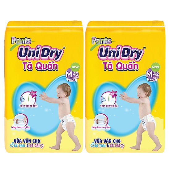 Nhà thuốc Pharnamhai, Tã Quần UniDry Size M (Từ 6 - 11kg), Size L (Từ 9 - 14kg), Size XL (Từ 12 - 17kg)