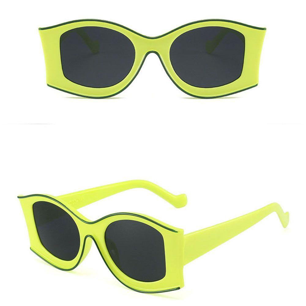 Kính Mát Gọng Hình Học Lớn Màu Sắc Tương Phản Phong Cách Hàn Quốc Thời Trang Cho Nữ