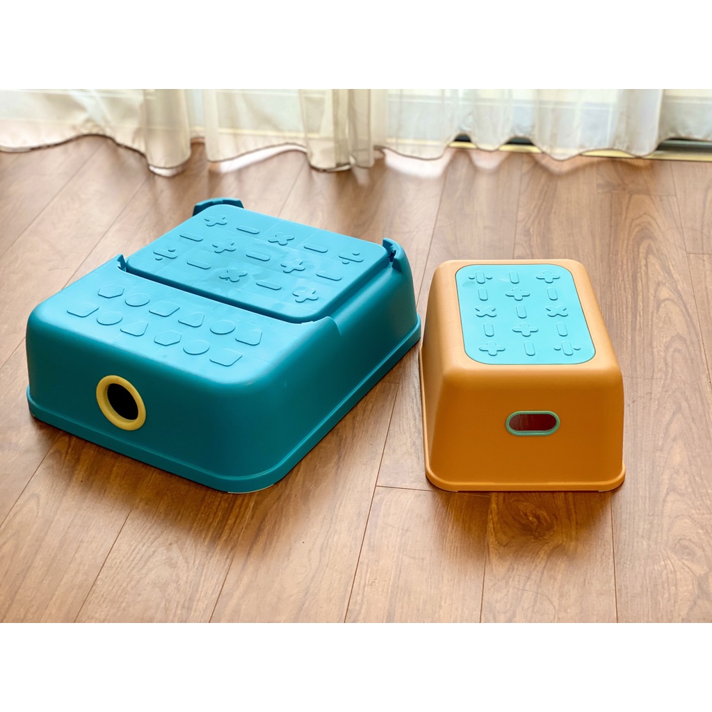 Combo Ghế bậc thang đa năng H2 Babyhop thiết kế 2 bậc và vòi nước rửa tay nối dài cho bé giúp bé vệ sinh độc lập